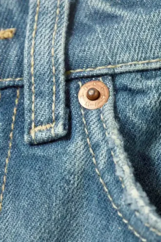 Vaqueros rectos de talle superalto Row – Azul 2000 – Azul medio