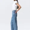 Vaqueros rectos de talle superalto Row – Azul 90S – Azul medio Vaqueros rectos de talle superalto Row – Azul 90S – Azul medio