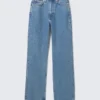 Vaqueros rectos de talle superalto Row – Azul 90S – Azul medio Vaqueros rectos de talle superalto Row – Azul 90S – Azul medio