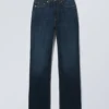Vaqueros rectos de talle superalto Row – Azul compacto – Azul oscuro Vaqueros rectos de talle superalto Row – Azul compacto – Azul oscuro