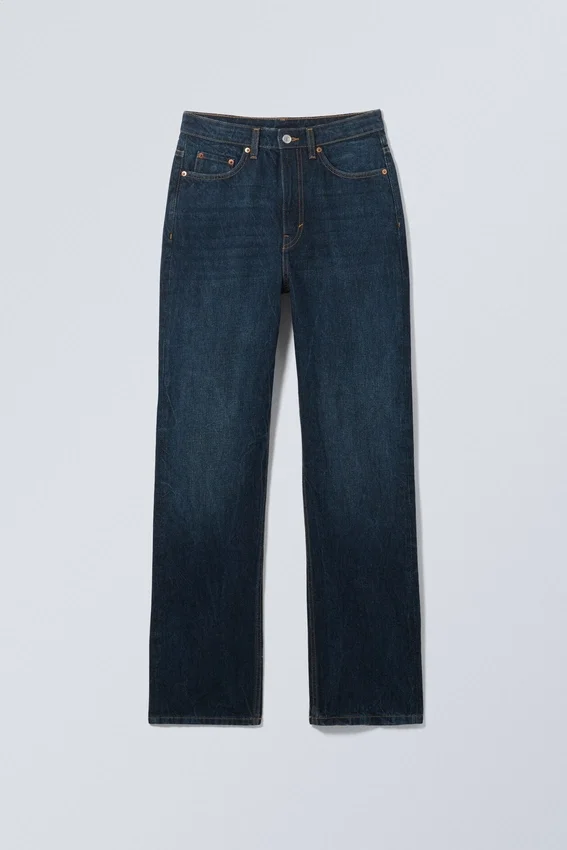 Vaqueros rectos de talle superalto Row – Azul compacto – Azul oscuro Vaqueros rectos de talle superalto Row – Azul compacto – Azul oscuro