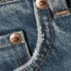 Vaqueros rectos de talle superalto Row – Azul hierro – Azul medio Vaqueros rectos de talle superalto Row – Azul hierro – Azul medio