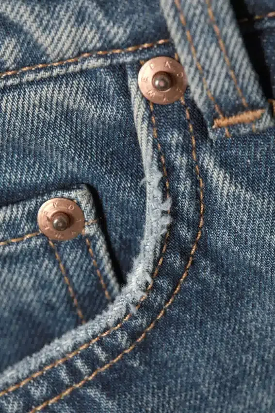 Vaqueros rectos de talle superalto Row – Azul hierro – Azul medio Vaqueros rectos de talle superalto Row – Azul hierro – Azul medio