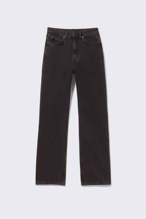 Vaqueros rectos de talle superalto Row – Echo Black – Negro Vaqueros rectos de talle superalto Row – Echo Black – Negro