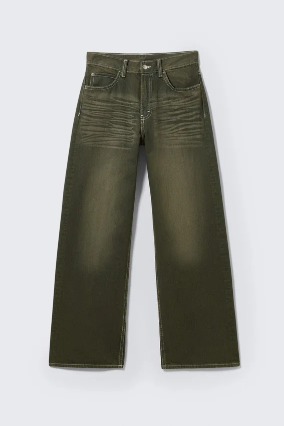 Vaqueros rectos holgados de cintura regular – Verde oscuro – Verde caqui | Cheap Monday Gb Vaqueros rectos holgados de cintura regular – Verde oscuro – Verde caqui | Cheap Monday Gb