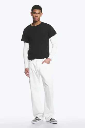 Vaqueros rectos holgados de talle bajo Meteor – Blanco sucio – Blanco Vaqueros rectos holgados de talle bajo Meteor – Blanco sucio – Blanco