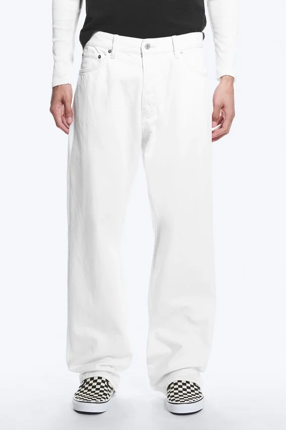 Vaqueros rectos holgados de talle bajo Meteor – Blanco sucio – Blanco Vaqueros rectos holgados de talle bajo Meteor – Blanco sucio – Blanco