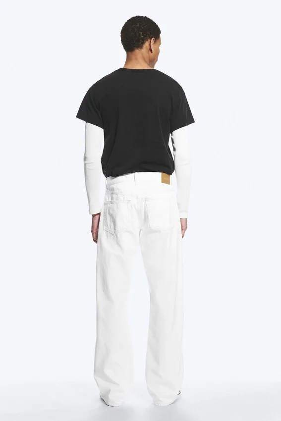 Vaqueros rectos holgados de talle bajo Meteor – Blanco sucio – Blanco Vaqueros rectos holgados de talle bajo Meteor – Blanco sucio – Blanco