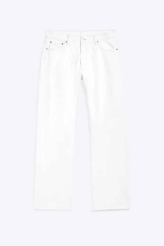 Vaqueros rectos holgados de talle bajo Meteor – Blanco sucio – Blanco Vaqueros rectos holgados de talle bajo Meteor – Blanco sucio – Blanco