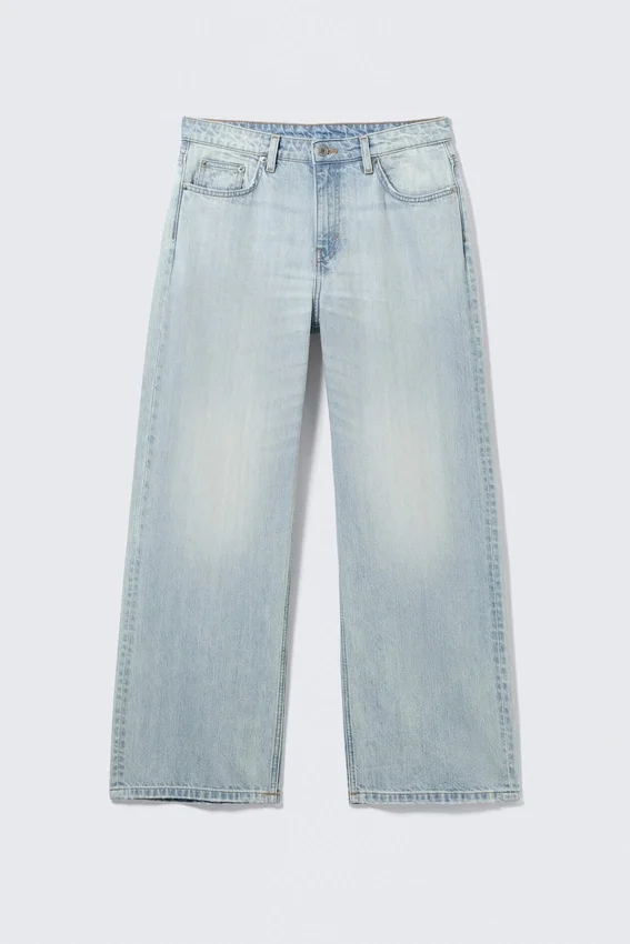 Vaqueros rectos holgados de talle bajo Missy – Azul fantasma – Azul claro Vaqueros rectos holgados de talle bajo Missy – Azul fantasma – Azul claro