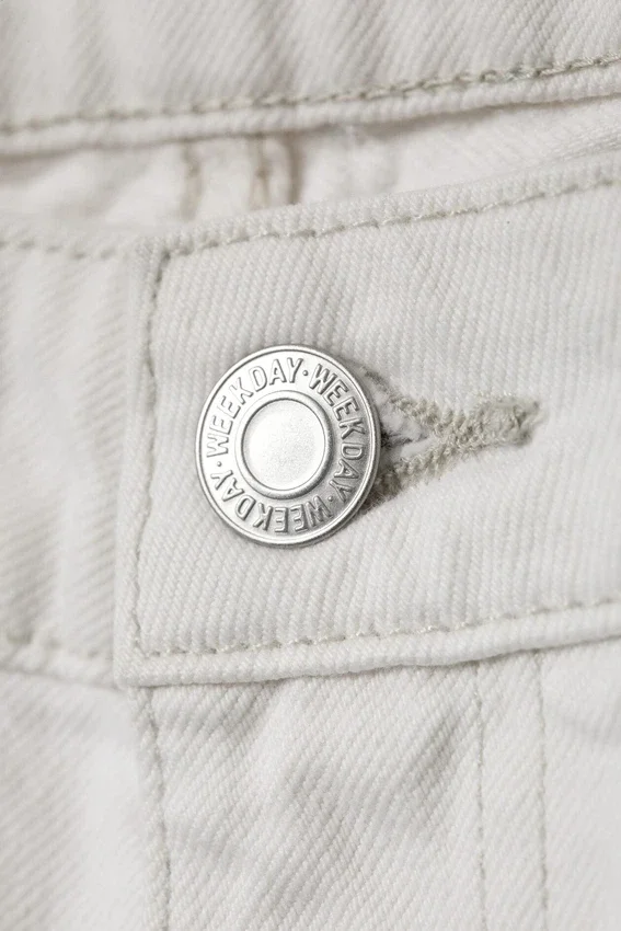 Vaqueros rectos holgados de talle bajo para mujer – Blanco sucio – Blanco Vaqueros rectos holgados de talle bajo para mujer – Blanco sucio – Blanco