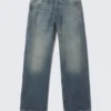 Vaqueros rectos holgados de talle bajo Sphere – Azul Báltico – Azul oscuro Vaqueros rectos holgados de talle bajo Sphere – Azul Báltico – Azul oscuro