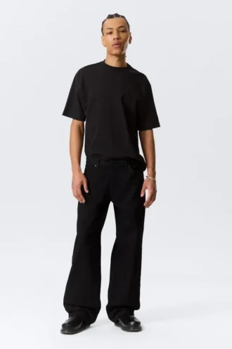 Vaqueros rectos holgados de talle bajo Sphere – Lavado negro – Negro Vaqueros rectos holgados de talle bajo Sphere – Lavado negro – Negro