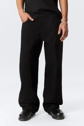 Vaqueros rectos holgados de talle bajo Sphere – Lavado negro – Negro Vaqueros rectos holgados de talle bajo Sphere – Lavado negro – Negro