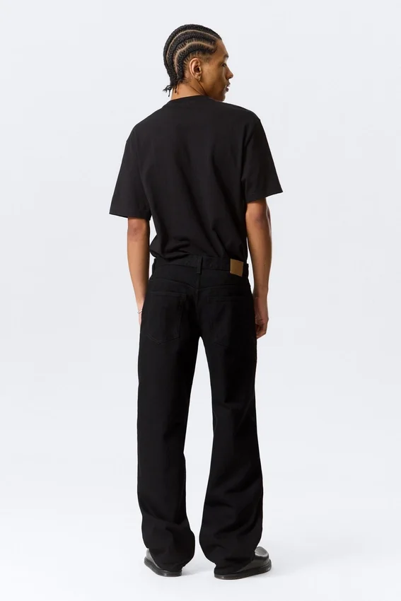 Vaqueros rectos holgados de talle bajo Sphere – Lavado negro – Negro Vaqueros rectos holgados de talle bajo Sphere – Lavado negro – Negro