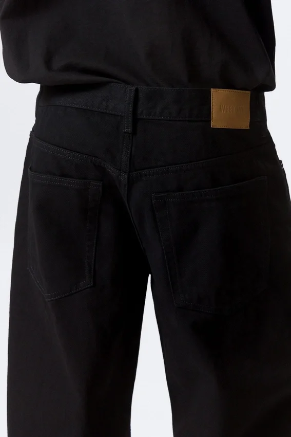 Vaqueros rectos holgados de talle bajo Sphere – Lavado negro – Negro Vaqueros rectos holgados de talle bajo Sphere – Lavado negro – Negro