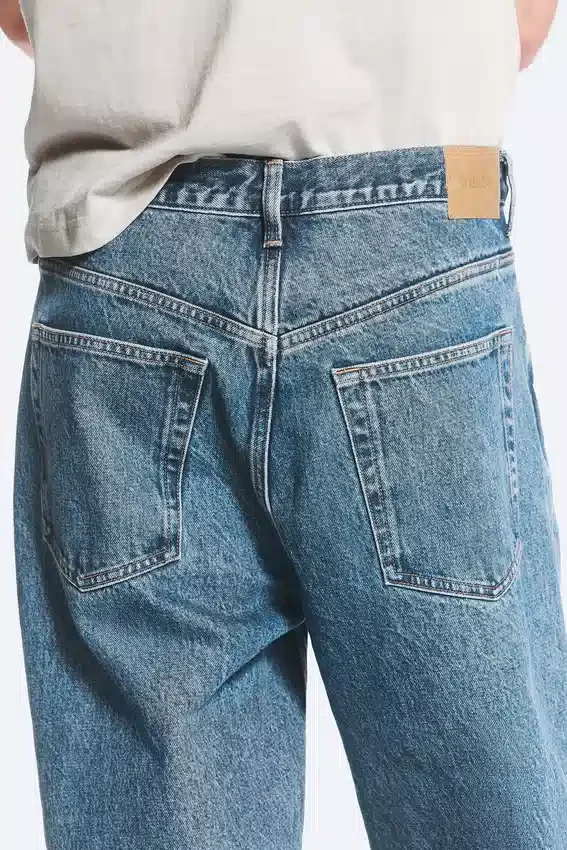 Vaqueros rectos holgados de talle medio Galaxy – Azul 90S – Azul medio Vaqueros rectos holgados de talle medio Galaxy – Azul 90S – Azul medio
