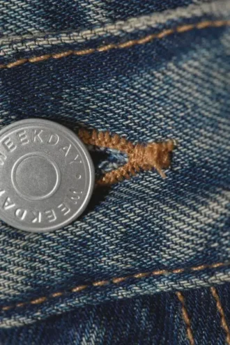 Vaqueros rectos holgados de talle medio Galaxy – Azul acero – Azul medio Vaqueros rectos holgados de talle medio Galaxy – Azul acero – Azul medio