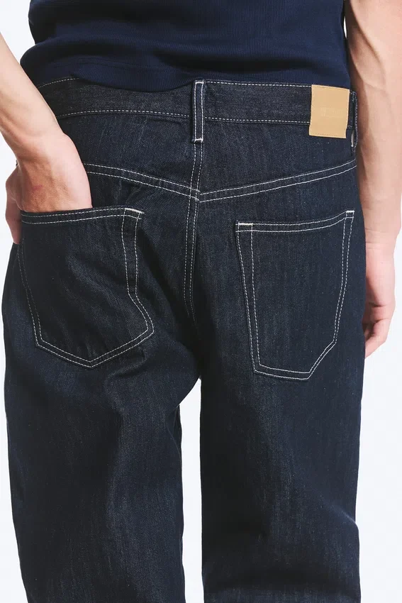 Vaqueros rectos holgados de talle medio Galaxy – Blue Rinse – Azul oscuro Vaqueros rectos holgados de talle medio Galaxy – Blue Rinse – Azul oscuro