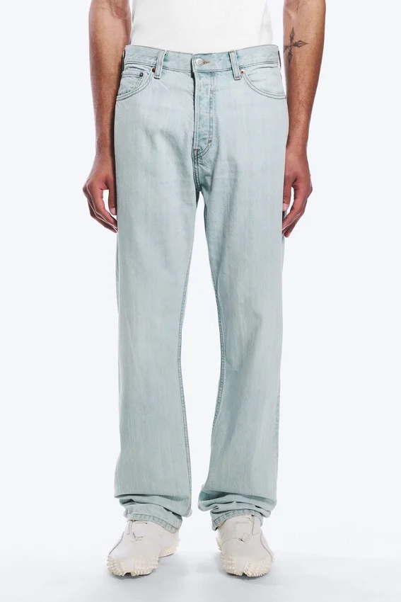 Vaqueros rectos holgados de talle medio Space – Azul fantasma – Azul claro Vaqueros rectos holgados de talle medio Space – Azul fantasma – Azul claro