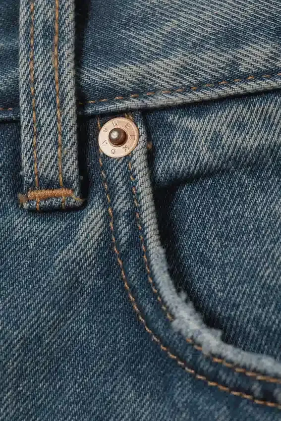 Vaqueros rectos holgados de talle medio Space – Azul hierro Vaqueros rectos holgados de talle medio Space – Azul hierro