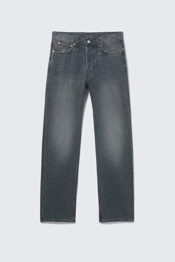 Vaqueros rectos holgados de talle medio Space – Azul Kourtney – Azul oscuro Vaqueros rectos holgados de talle medio Space – Azul Kourtney – Azul oscuro