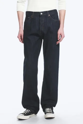Vaqueros rectos holgados de talle medio Space – Blue Rinse – Azul oscuro