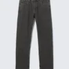 Vaqueros rectos holgados de talle medio Space – Negro Risso – Negro Vaqueros rectos holgados de talle medio Space – Negro Risso – Negro