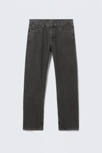 Vaqueros rectos holgados de talle medio Space – Negro Risso – Negro
