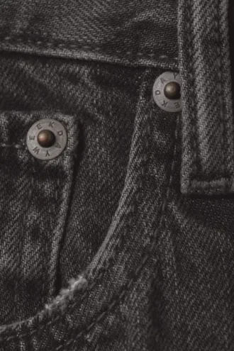 Vaqueros rectos holgados de talle medio Space – Negro Risso – Negro