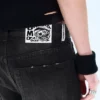 Vaqueros rectos holgados de talle regular – Negro desgastado | Cheap Monday Gb Vaqueros rectos holgados de talle regular – Negro desgastado | Cheap Monday Gb