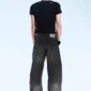 Vaqueros rectos holgados de talle regular – Negro desgastado | Cheap Monday Gb Vaqueros rectos holgados de talle regular – Negro desgastado | Cheap Monday Gb
