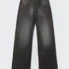 Vaqueros rectos holgados de talle regular – Negro desgastado | Cheap Monday Gb Vaqueros rectos holgados de talle regular – Negro desgastado | Cheap Monday Gb