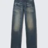 Vaqueros rectos unisex Anti de talle bajo y corte regular – Azul acero – Azul medio | Cheap Monday GB Vaqueros rectos unisex Anti de talle bajo y corte regular – Azul acero – Azul medio | Cheap Monday GB