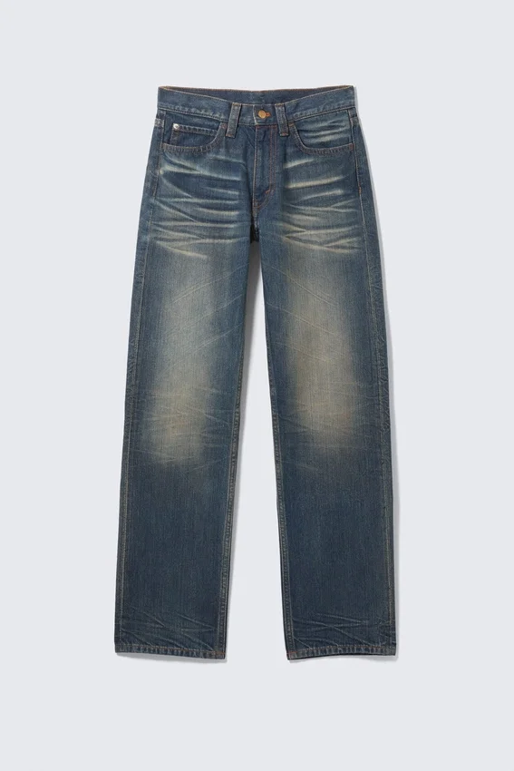 Vaqueros rectos unisex Anti de talle bajo y corte regular – Azul acero – Azul medio | Cheap Monday GB Vaqueros rectos unisex Anti de talle bajo y corte regular – Azul acero – Azul medio | Cheap Monday GB