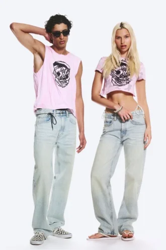 Vaqueros rectos unisex de talle bajo Anti – Azul claro | Cheap Monday GB