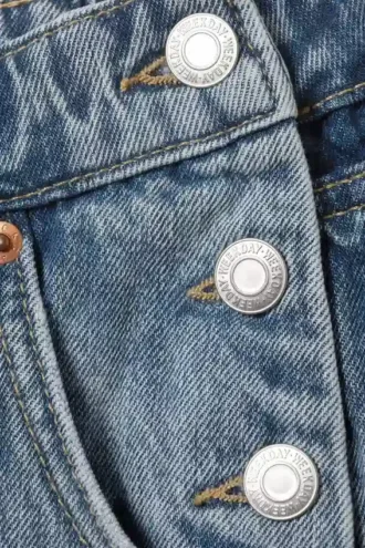Vaqueros Rodeo de talle bajo, corte ajustado y pernera acampanada – Desvanecido azul – Azul claro Vaqueros Rodeo de talle bajo, corte ajustado y pernera acampanada – Desvanecido azul – Azul claro