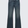 Vaqueros slim bootcut de talle medio Tension – Azul marino – Azul oscuro Vaqueros slim bootcut de talle medio Tension – Azul marino – Azul oscuro