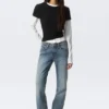 Vaqueros slim bootcut de talle medio Tension – Azul trueno – Azul oscuro Vaqueros slim bootcut de talle medio Tension – Azul trueno – Azul oscuro