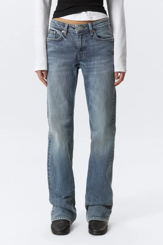 Vaqueros slim bootcut de talle medio Tension – Azul trueno – Azul oscuro Vaqueros slim bootcut de talle medio Tension – Azul trueno – Azul oscuro