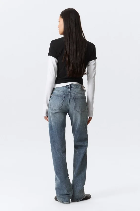 Vaqueros slim bootcut de talle medio Tension – Azul trueno – Azul oscuro Vaqueros slim bootcut de talle medio Tension – Azul trueno – Azul oscuro