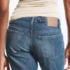 Vaqueros slim de talle bajo con corte acampanado Nova – Mine Blue – Azul medio Vaqueros slim de talle bajo con corte acampanado Nova – Mine Blue – Azul medio
