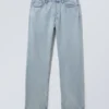 Vaqueros Space de talle medio, corte recto y holgado – Azul opulento – Azul claro