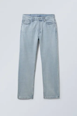 Vaqueros Space de talle medio, corte recto y holgado – Azul opulento – Azul claro