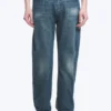 Vaqueros Space de talle medio, corte recto y holgado con pinzas – Azul moteado – Azul oscuro Vaqueros Space de talle medio, corte recto y holgado con pinzas – Azul moteado – Azul oscuro