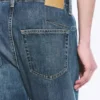 Vaqueros Space de talle medio, corte recto y holgado con pinzas – Azul moteado – Azul oscuro Vaqueros Space de talle medio, corte recto y holgado con pinzas – Azul moteado – Azul oscuro