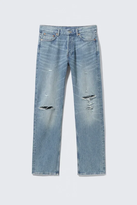 Vaqueros Space Relaxed de corte recto desgastado – Azul desgastado Vaqueros Space Relaxed de corte recto desgastado – Azul desgastado