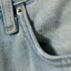 Vaqueros unisex holgados con paneles – Azul puerto – Azul claro