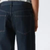 Vaqueros unisex holgados de corte ancho Solar – Blue Rinse – Azul oscuro