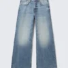 Vaqueros unisex holgados de pierna ancha Solar – Blue Horses – Azul medio Vaqueros unisex holgados de pierna ancha Solar – Blue Horses – Azul medio
